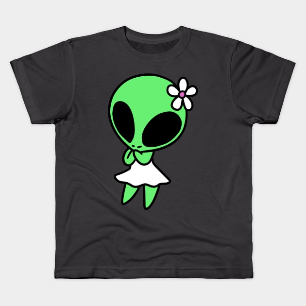 Flower Alien Kids T-Shirt by saradaboru